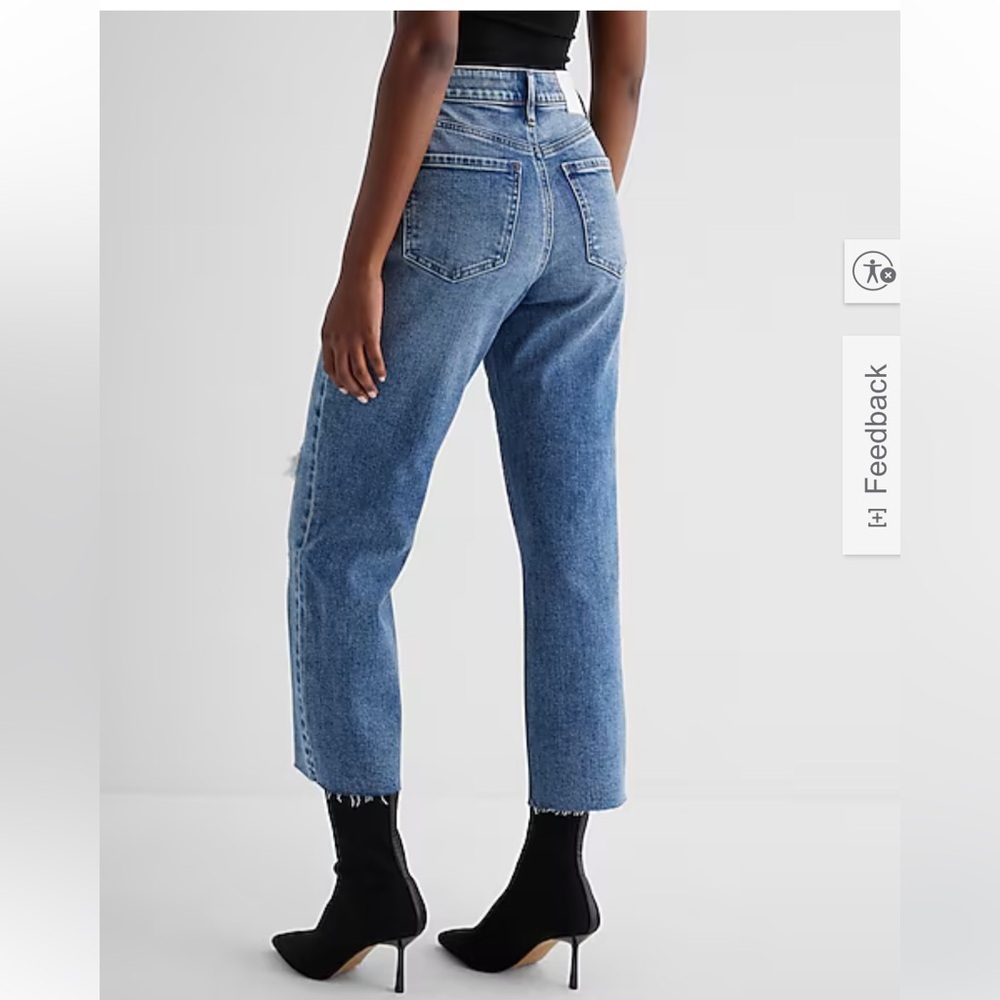 Express Jeans straight ankle high rise 6S new with tags